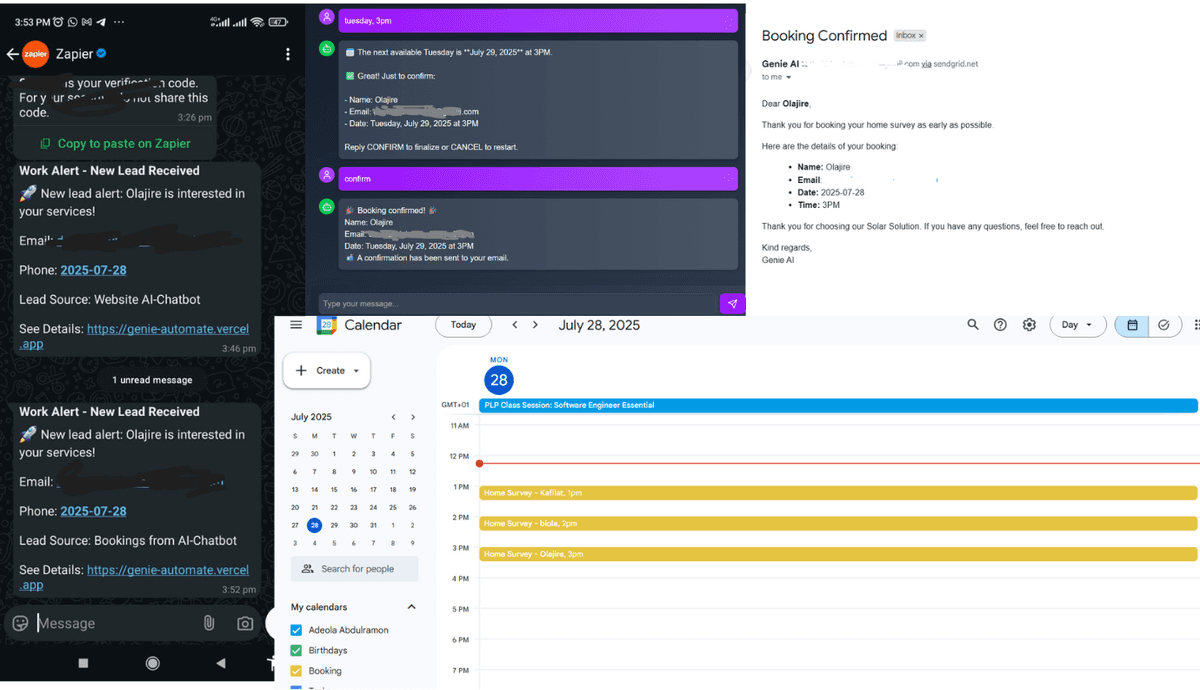Genie | AI-Chatbot for Website Automation